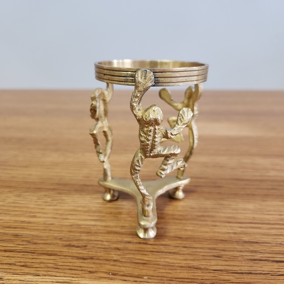 Vintage Accents Vintage Brass Frog Trio Pillar Candle Holder Poshmark